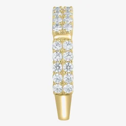 Womens 2MM 1 CT. T.W. Natural White Diamond 10K Gold Anniversary Wedding Band