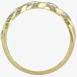 Womens 2MM 1/4 CT. T.W. Natural White Diamond 10K Gold Anniversary Band