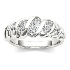 Womens 3.5MM 3/4 CT. T.W. Natural White Diamond 14K Gold Anniversary Wedding Band