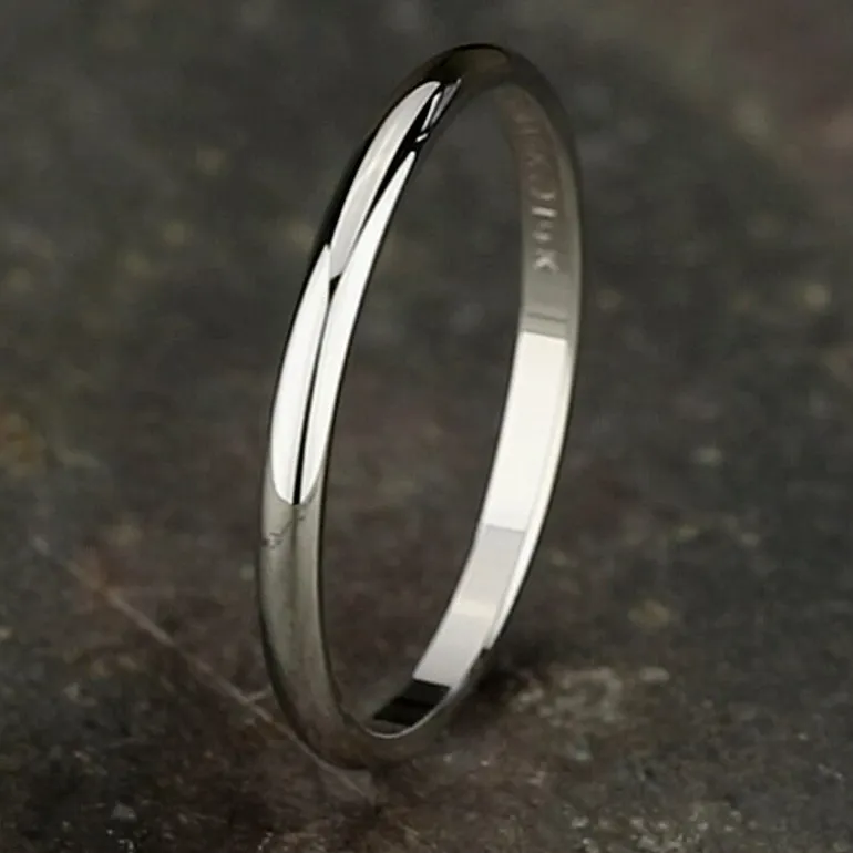 Womens 2MM Gold Wedding Band