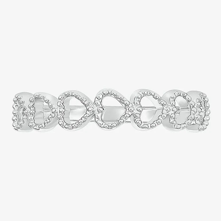 Womens 4MM 10K Gold Heart Band