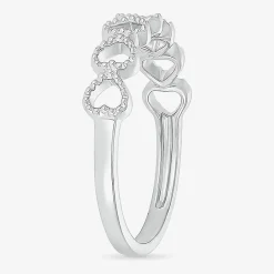 Womens 4MM 10K Gold Heart Band