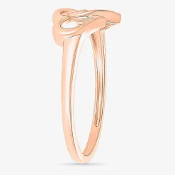 Womens 7.5MM 10K Gold Heart Band