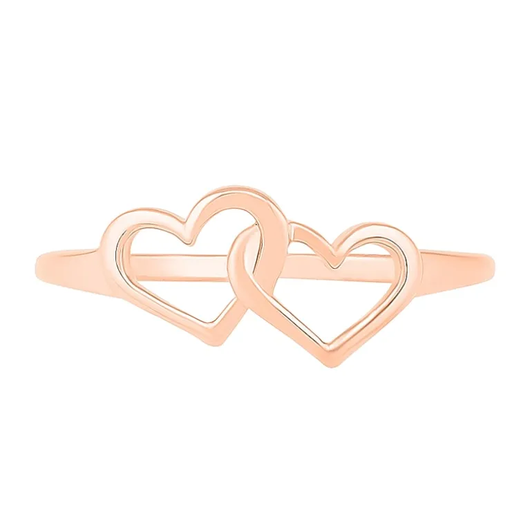 Womens 7.5MM 10K Gold Heart Band