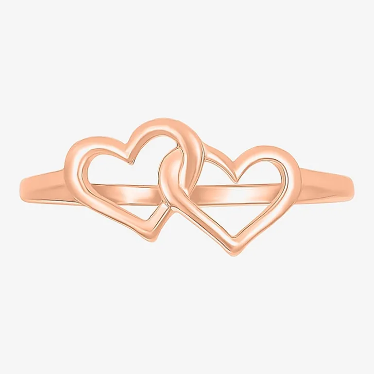 Womens 7.5MM 10K Gold Heart Band