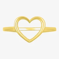 Womens 9mm 10K Gold Heart Band