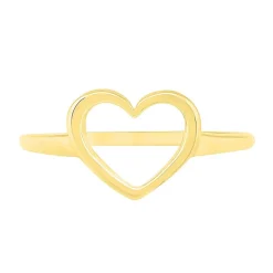 Womens 9mm 10K Gold Heart Band