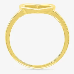 Womens 9mm 10K Gold Heart Band