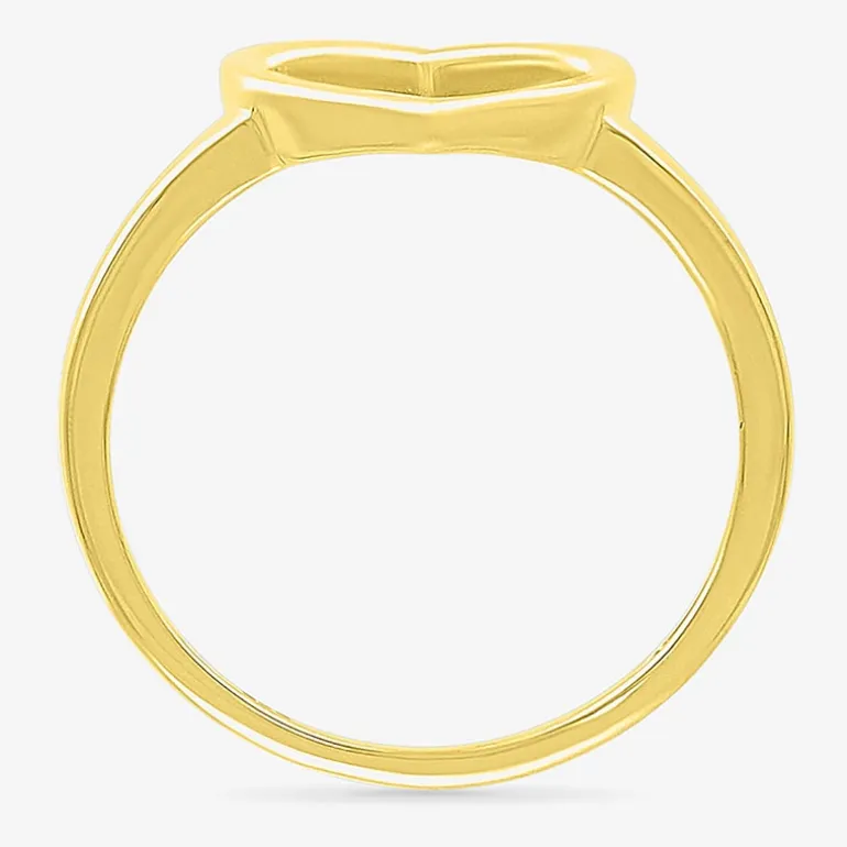 Womens 9mm 10K Gold Heart Band