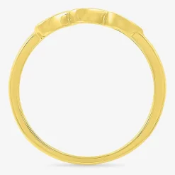 Womens 4.5MM 10K Gold Heart Band