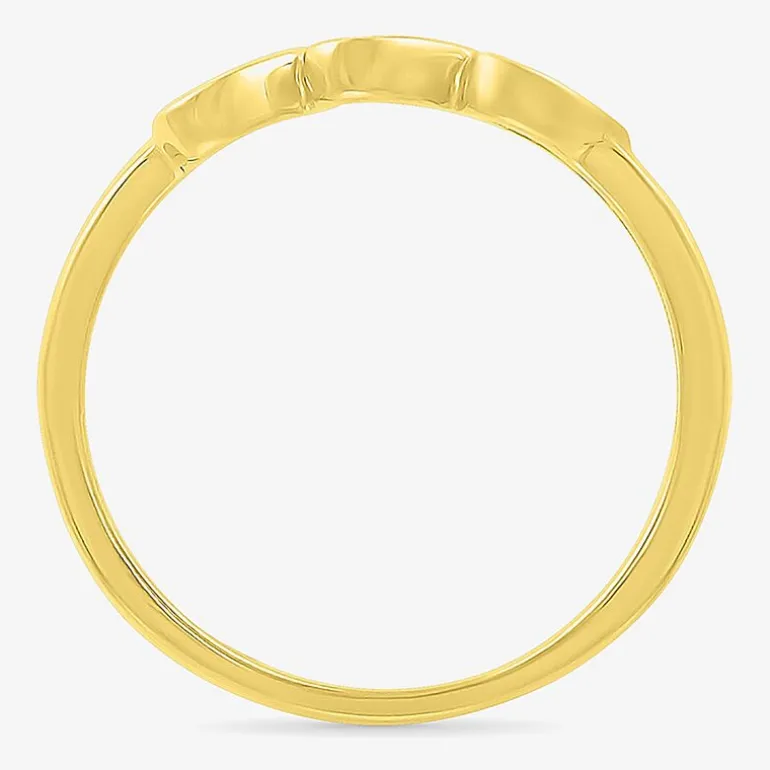Womens 4.5MM 10K Gold Heart Band