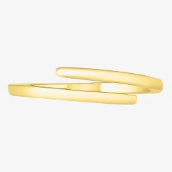 Womens 4MM 10K Gold Round Bypass  Band