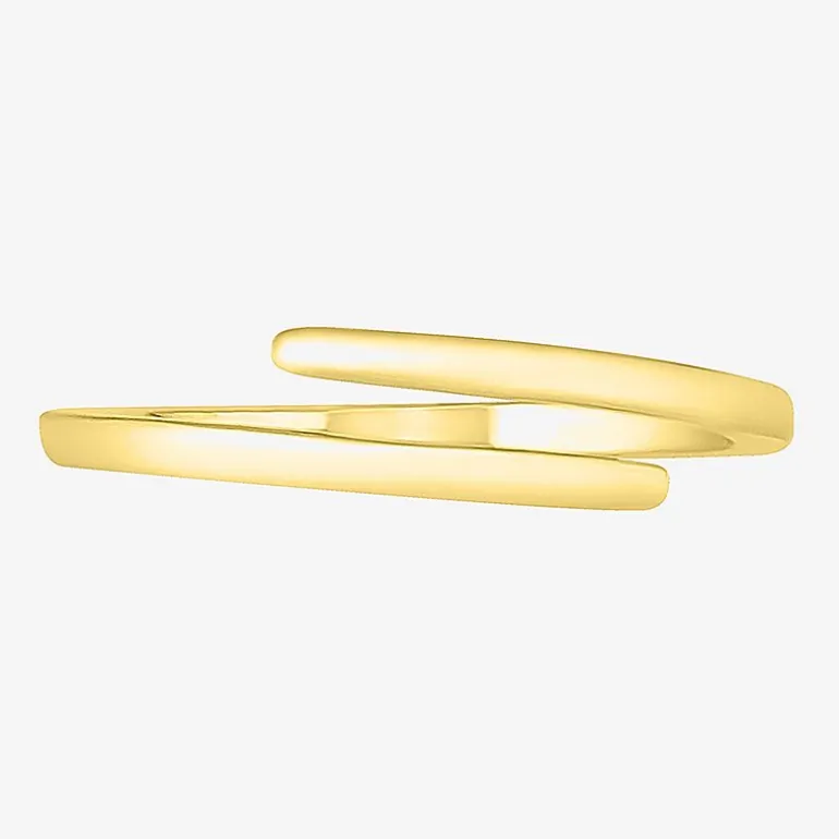 Womens 4MM 10K Gold Round Bypass Band