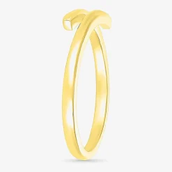 Womens 4MM 10K Gold Round Bypass Band