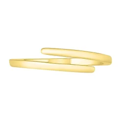 Womens 4MM 10K Gold Round Bypass Band