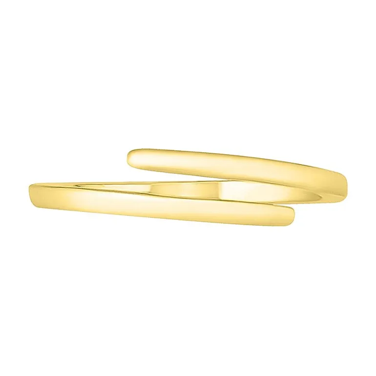 Womens 4MM 10K Gold Round Bypass Band