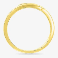 Womens 4MM 10K Gold Round Bypass Band
