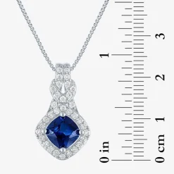 Womens 4-pc. Lab-Created Blue Sapphire & Cubic Zirconia Silver Over Brass Jewelry Set