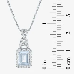 Womens 4-pc. Simulated Aquamarine & Cubic Zirconia Silver Over Brass Jewelry Set