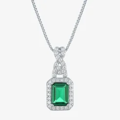 Womens 4-pc. Simulated Emerald & Cubic Zirconia Silver Over Brass Jewelry Set