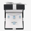Womens Simulated Blue Aquamarine Sterling Silver 3-pc. Jewelry Set