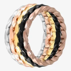 Womens Stainless Steel Wedding Ring Set