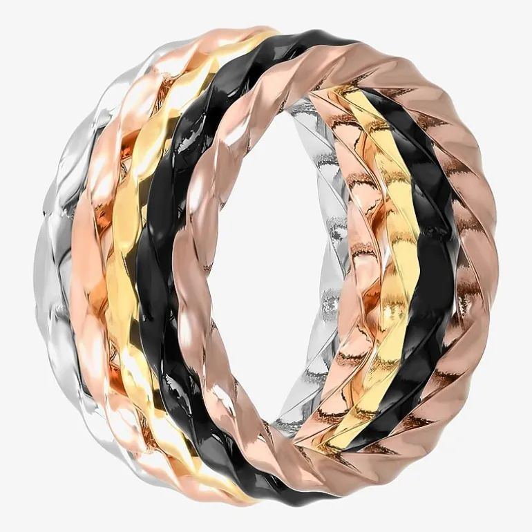 Womens Stainless Steel Wedding Ring Set