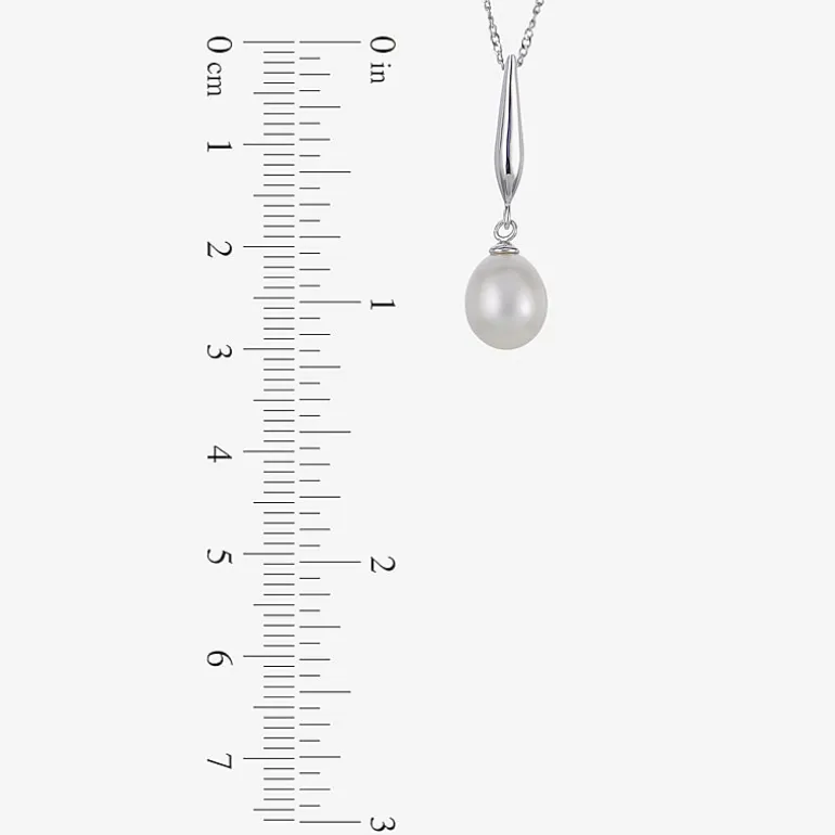 Womens White Cultured Freshwater Pearl Sterling Silver 2-pc. Jewelry Set