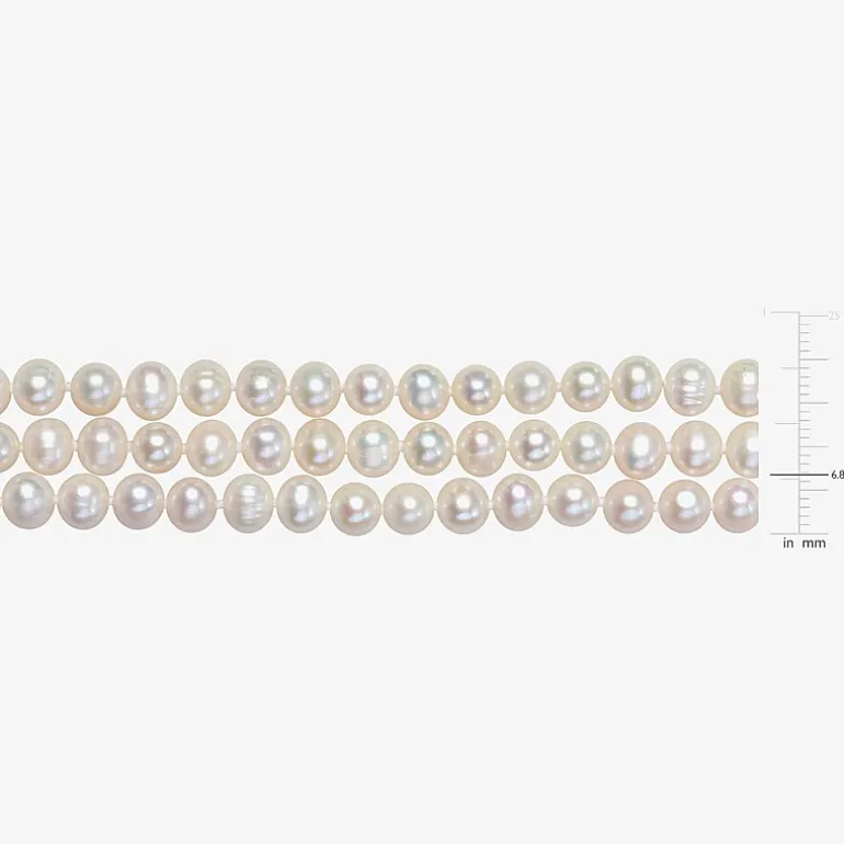 Womens White 100 Inch Strand Necklace