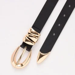 Worthington Oval Buckle Pant Belt With Triple Keeper Womens Belt