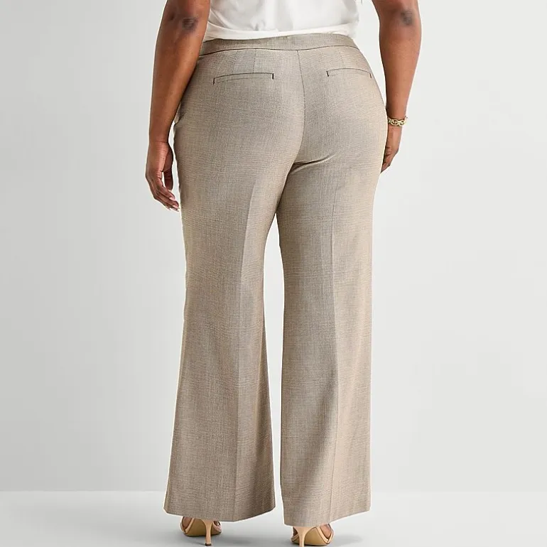 Worthington Plus Womens Fit and Flare Pant
