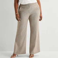 Worthington Plus Womens Fit and Flare Pant