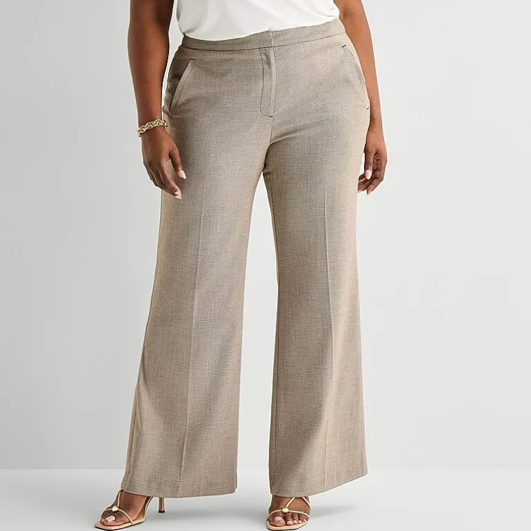 Worthington Plus Womens Fit and Flare Pant