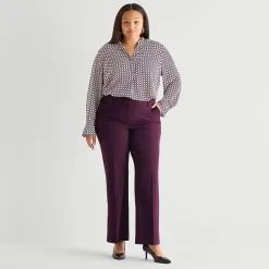 Worthington Plus Womens Modern Perfect Trouser