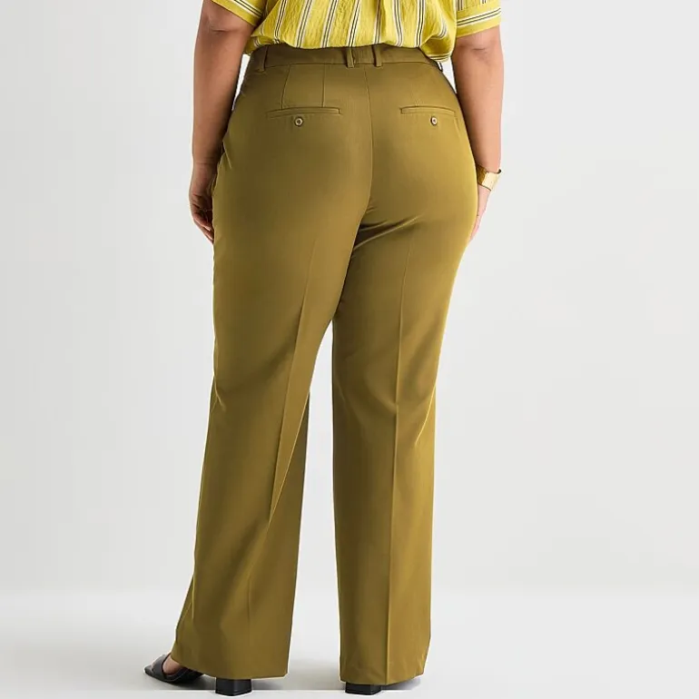 Worthington Plus Womens Modern Perfect Trouser