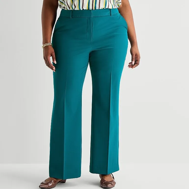 Worthington Plus Womens Modern Perfect Trouser