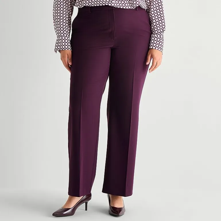 Worthington Plus Womens Modern Perfect Trouser