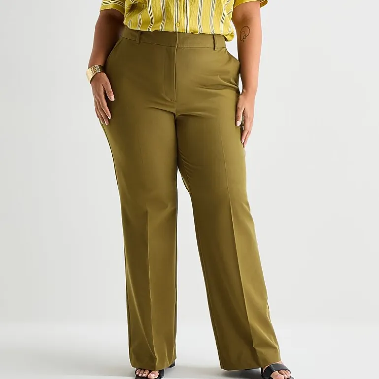 Worthington Plus Womens Modern Perfect Trouser