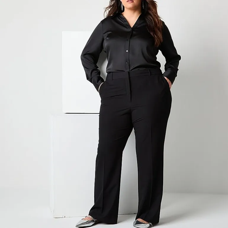 Worthington Plus Womens Modern Perfect Trouser