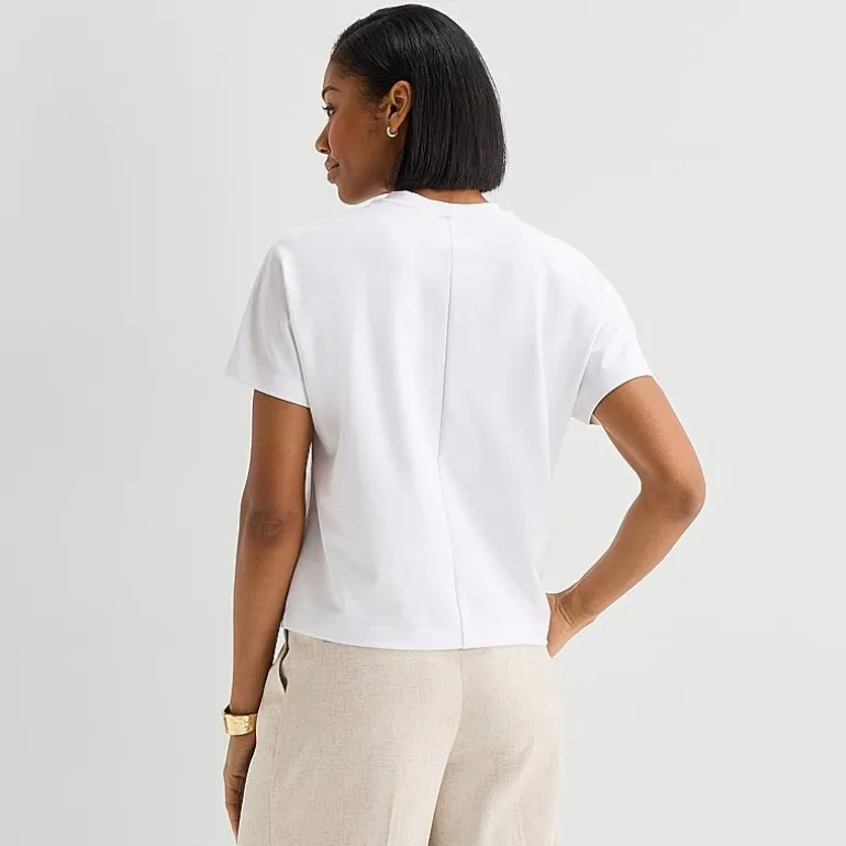 Worthington Womens Crew Neck Short Sleeve T-Shirt