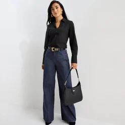 Worthington Womens Cuffed Long Sleeve Regular Fit Poplin Button-Down Shirt
