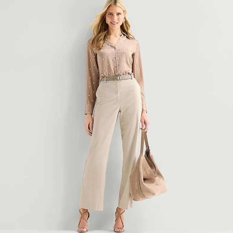 Worthington Womens Long Sleeve Slim Fit Blouse