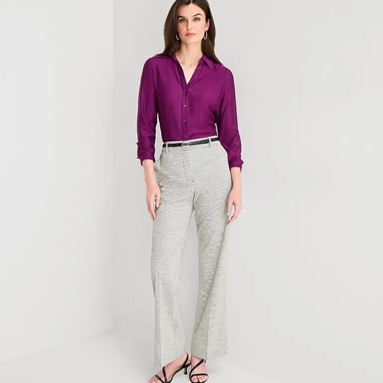 Worthington Womens Long Sleeve Slim Fit Blouse