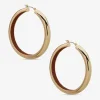 Worthington Womens 55.8mm Hoop Earrings