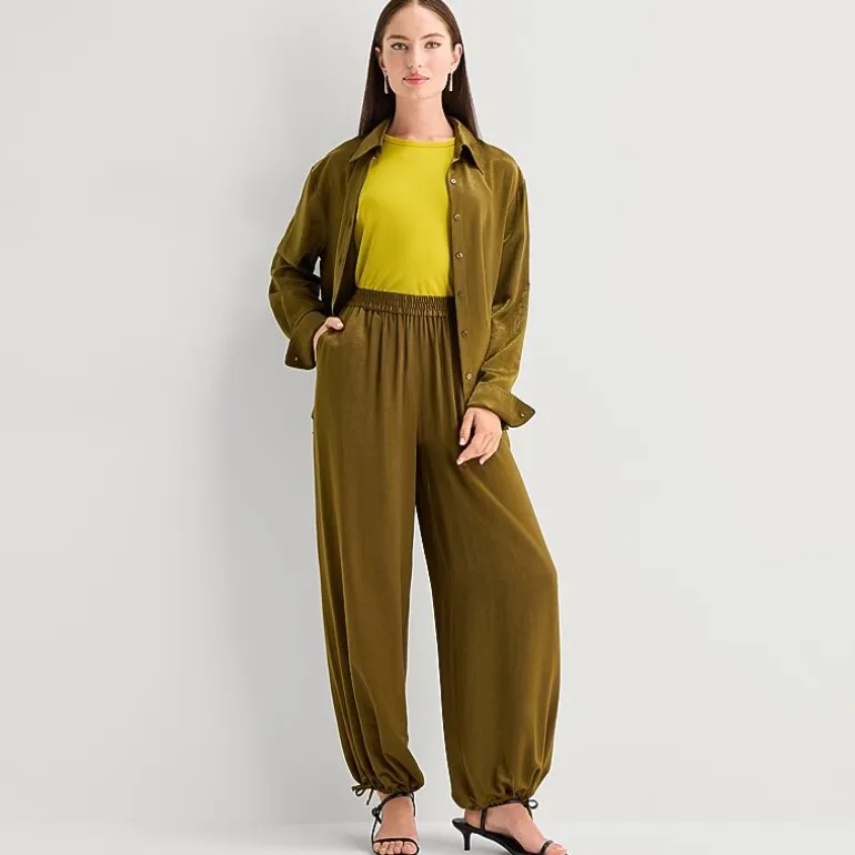 Worthington Womens Pull On Balloon Pant