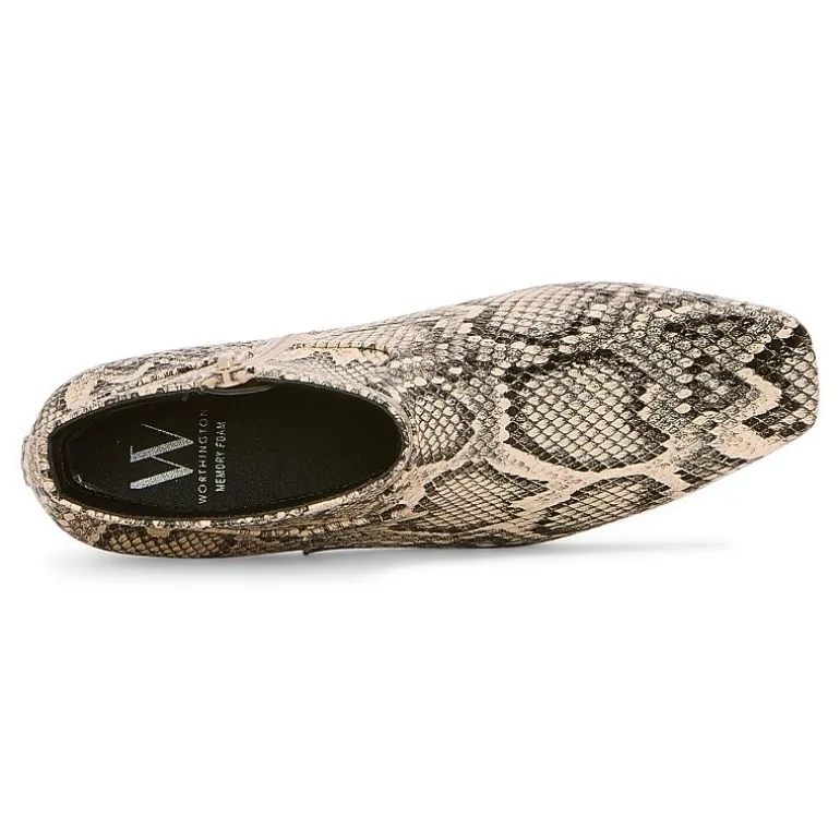 Worthington Womens Ranch Flat Heel Booties