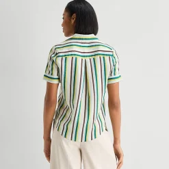 Worthington Womens Short Sleeve Slim Fit Blouse