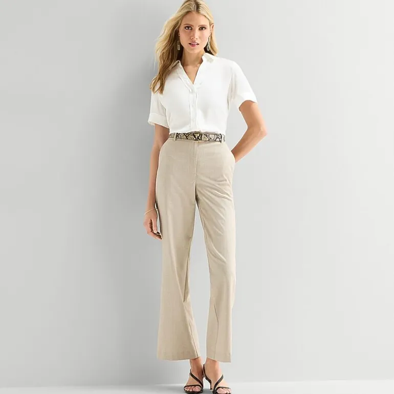 Worthington Womens Short Sleeve Slim Fit Blouse