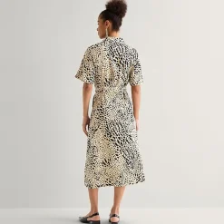 Worthington Womens Short Sleeve Tie Belt Shirt Dress
