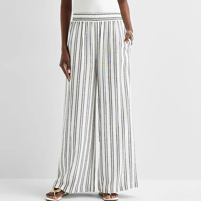 Worthington Womens Wide Leg High Rise Pull-On Pant